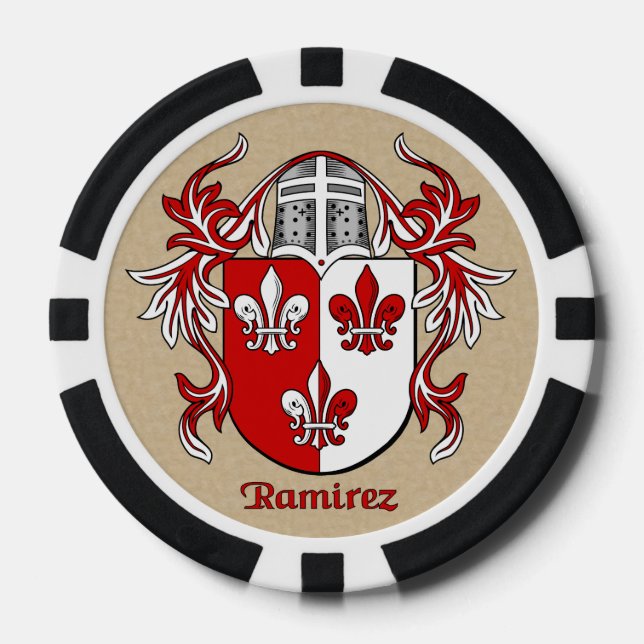 Ramirez Heraldic Arms Poker Chips (Front)