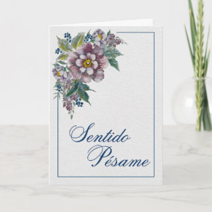 Ramo de Peonías – Tarjeta de Condolencias Card
