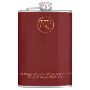 RAMO & PAUL gold logo fan Flask