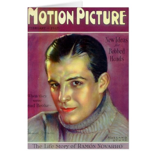 Ramon Novarro vintage illustration (Front)