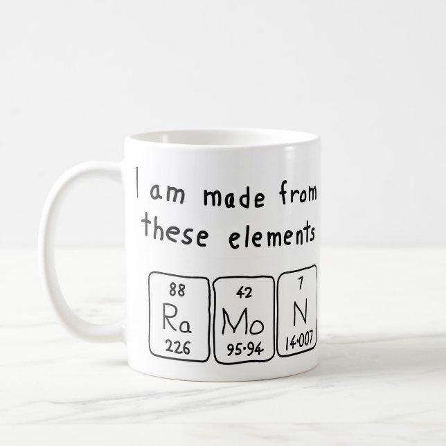 Ramon periodic table name mug (Left)