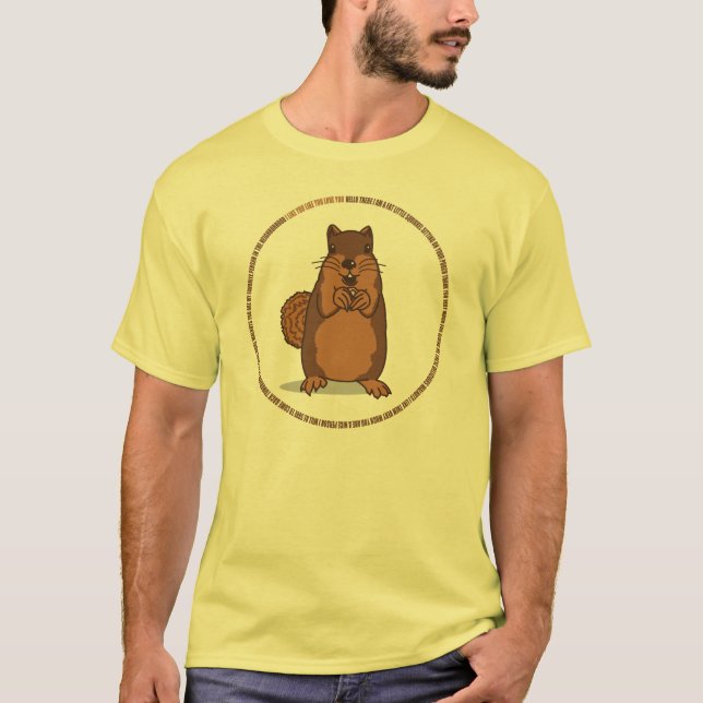 Ramon The Squirrel Light Cartoon T-Shirt (Front)