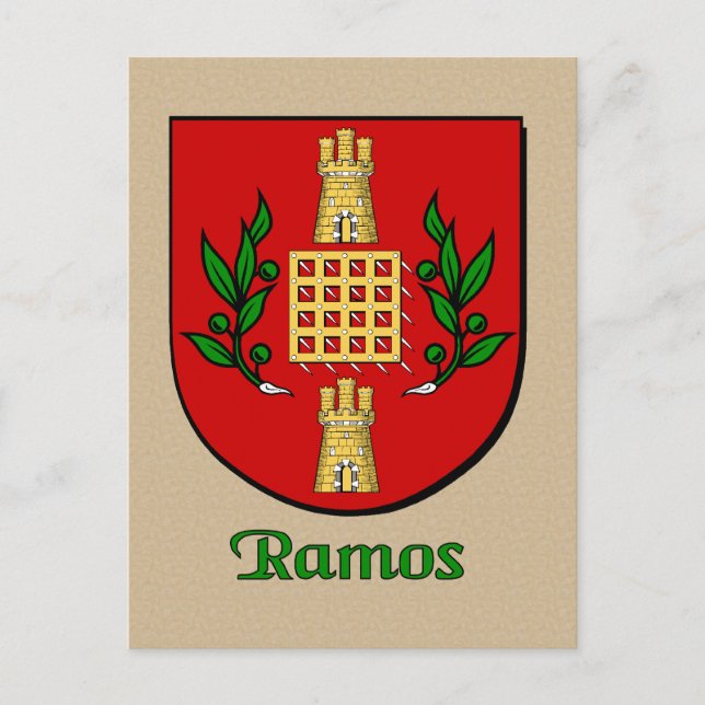 Ramos Family Heraldic Shield Postcard (Front)
