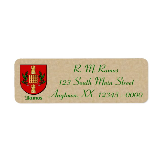 Ramos Heraldic Shield Label (Front)