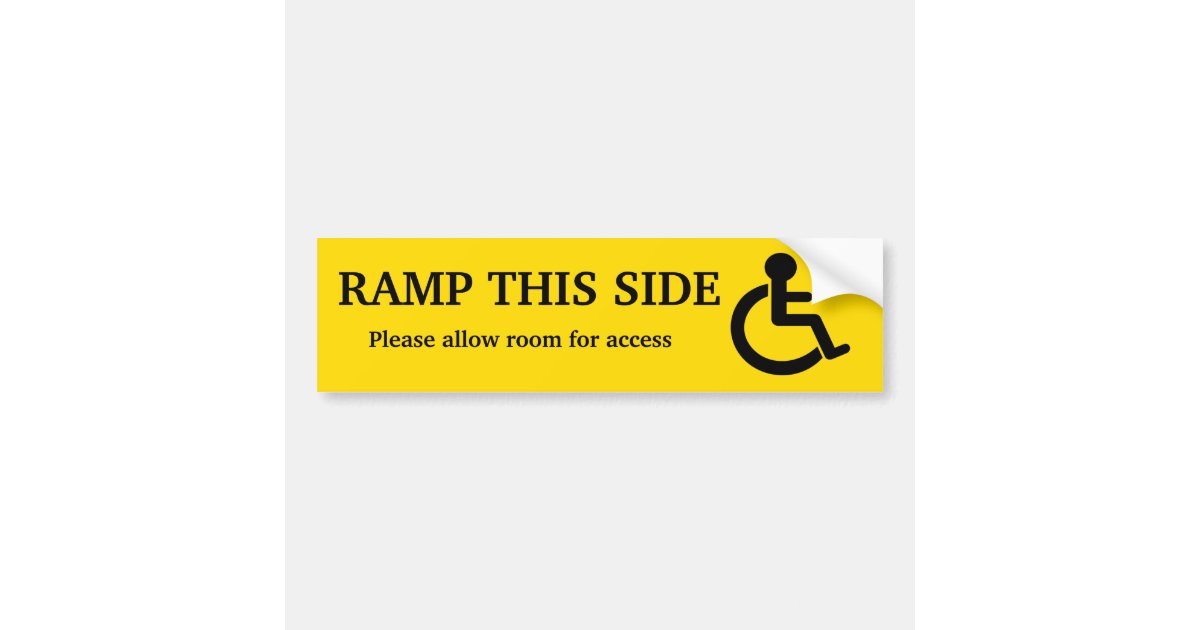 Ramp Access Sticker Zazzle