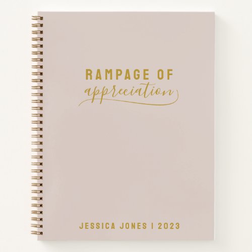 Rampage of Appreciation Pink Journal