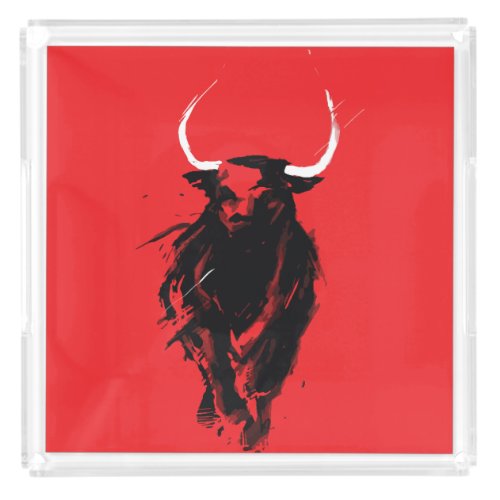 Rampaging Spectrum Bull Acrylic Tray