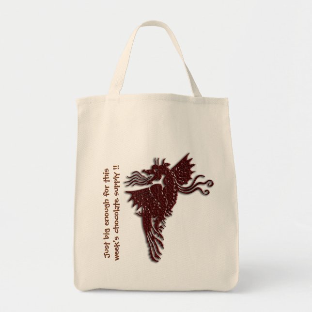 Rampant Chocolate Dragon holdall Tote Bag (Front)
