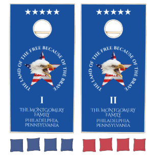 Rampant Eagle, The American Flag, Patriotic Cornhole Set