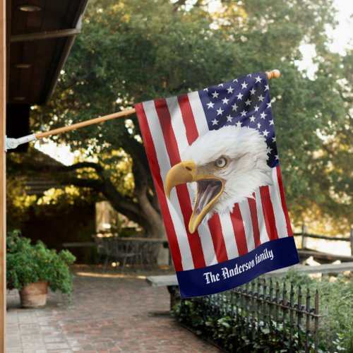 Rampant Eagle The American Flag Patriotic House Flag