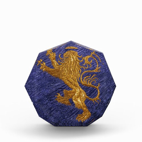 Rampant Lion _ gold on blue Award