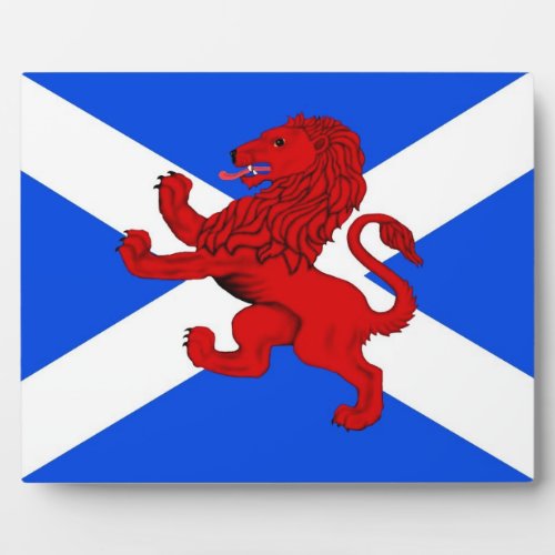 Rampant lion  Scoatlands flag Plaque