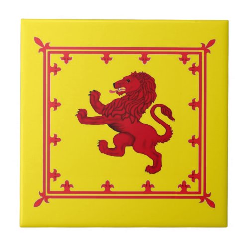 Rampant lion Scotlands ancient flag Ceramic Tile