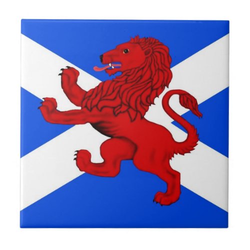Rampant lion  Scotlands flag Ceramic Tile