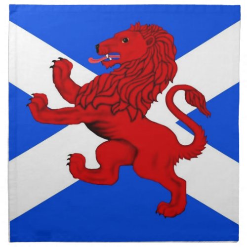 Rampant lion  Scotlands flag Cloth Napkin