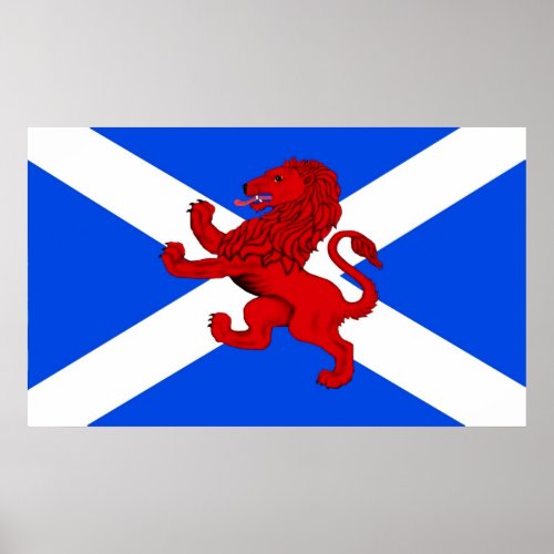 Rampant lion  Scotlands flag Poster