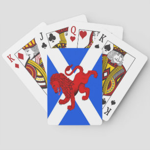 Rampant lion, Scottish flag Saint Andrews Playing Poker Cards