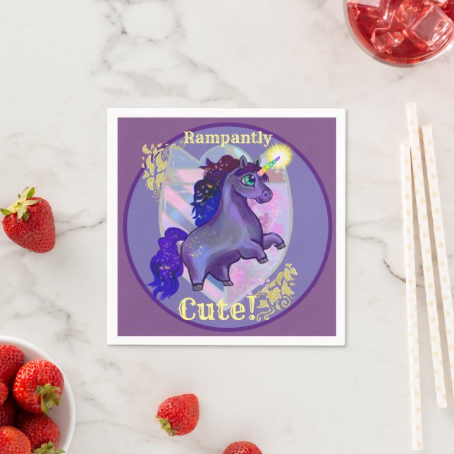 Rampantly Cute Unicorn  Napkins (Insitu)