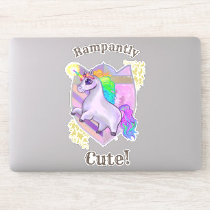Rampantly Cute Unicorn Sticker