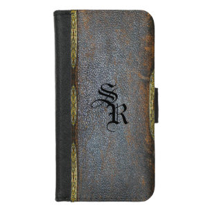 Rampart Gothic Book Style unique monogram iPhone 8/7 Wallet Case