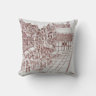 Ramparts, Mont Saint-Michel Normandy, France Throw Pillow