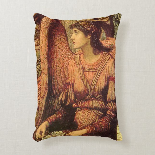 Ramparts of God's House, Angel by John Strudwick Accent Pillow (Front(Vertical))
