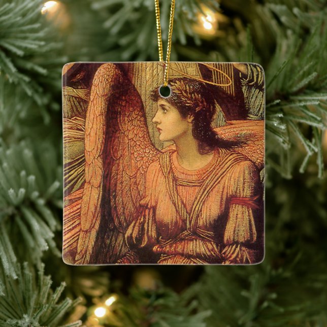 Ramparts of God's House, Angel by John Strudwick Ceramic Ornament (Tree)