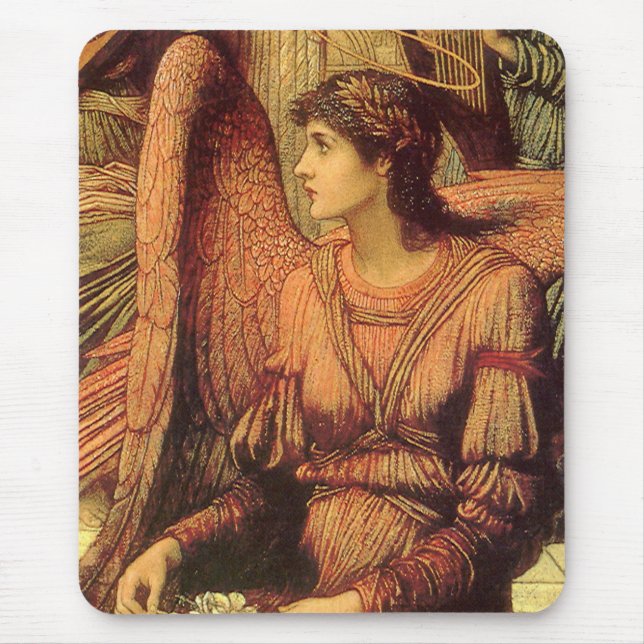 Ramparts of God's House, Angel by John Strudwick Mouse Pad (Front)