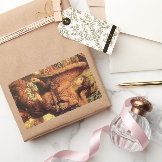 Ramparts of God's House, Angel by John Strudwick Rectangular Sticker (Gifting)