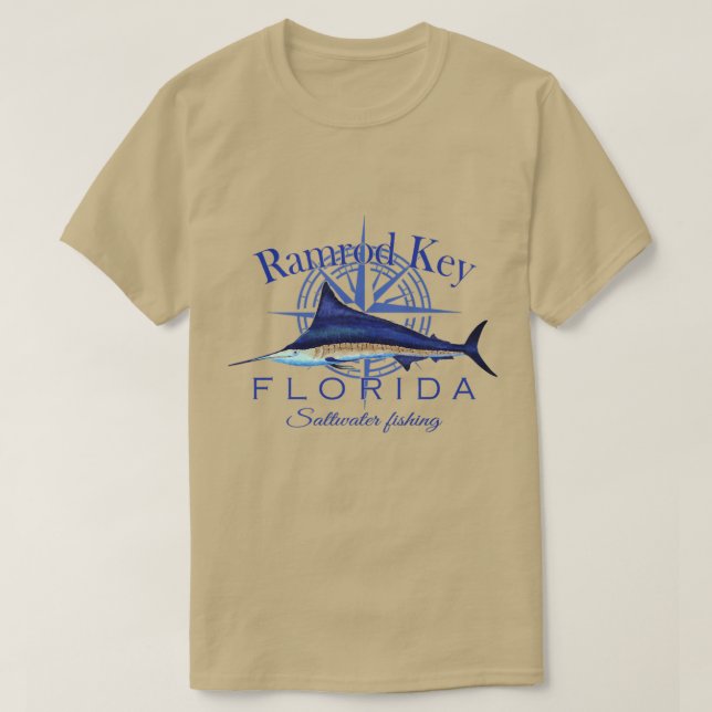 Ramrod Key Florida Sailfish Billfish Saltwater Fis T-Shirt (Design Front)
