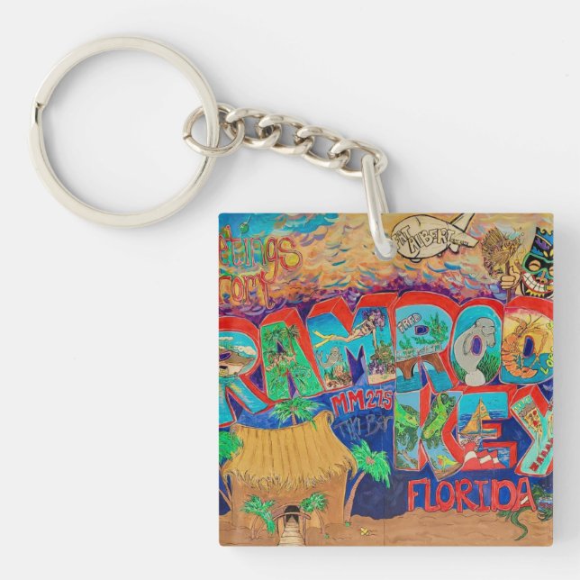 Ramrod Key sign on a keychain (Front)