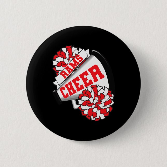 Rams Cheer Ck To School Cheerleading Spirit R  Button (Front)