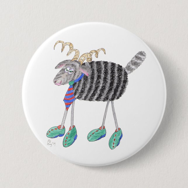Ram's Head / Posh Sheep Button (Front)