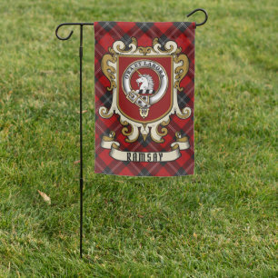 Ramsay Clan Badge & Tartan Personalized Garden Flag