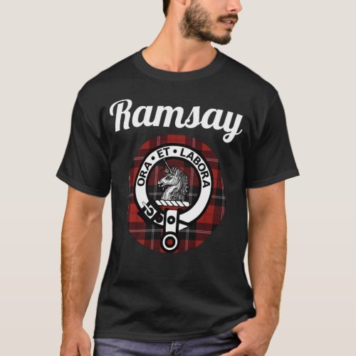 Ramsay Clan Scottish Name Coat Of Arms Tartan T_Shirt