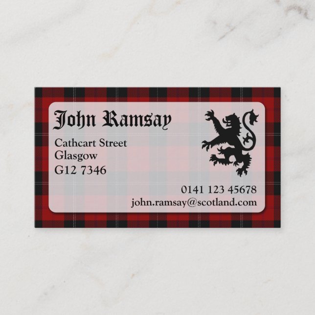 Ramsay Tartan Business Card (Front)