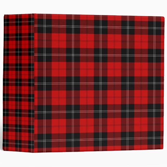 Ramsay tartan red black plaid binder (Front/Spine)