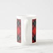 Ramsay tartan red black plaid bone china mug (Back)