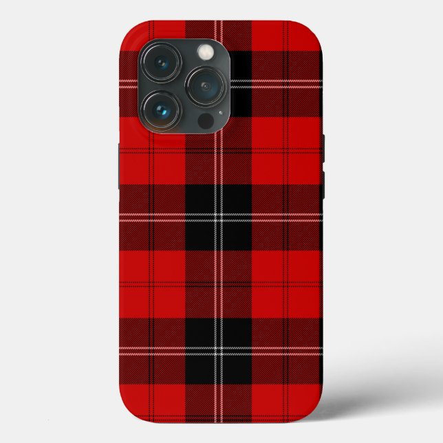 Ramsay tartan red black plaid Case-Mate iPhone case (Back)