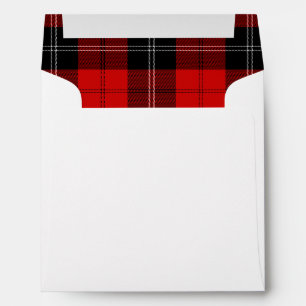 Ramsay tartan red black plaid envelope