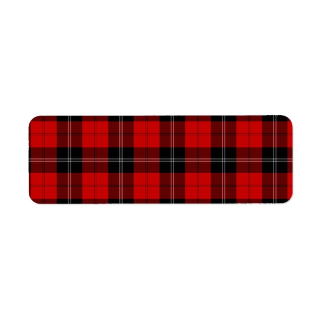 Ramsay tartan red black plaid label (Front)