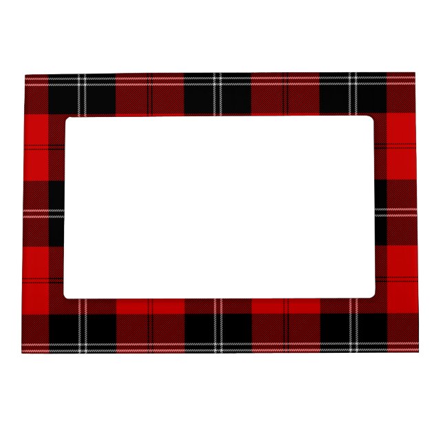 Ramsay tartan red black plaid magnetic frame (Front)