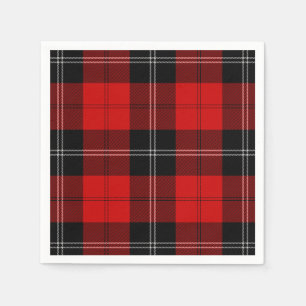 Ramsay tartan red black plaid paper napkins