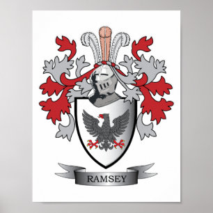 Ramsey Family Crest Coat of Arms Poster