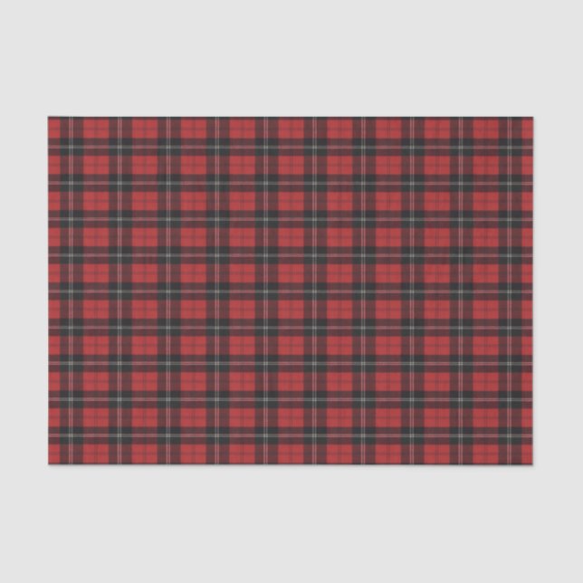 Ramsey Red Modern Original Scottish Tartan Tissue Paper (Front)