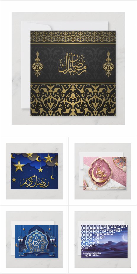 Ramzan Kareem Mubarak Greeting Cards