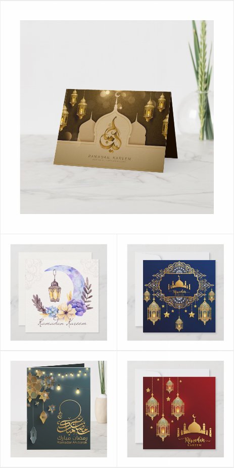 Ramzan Kareem Mubarak Greeting Cards