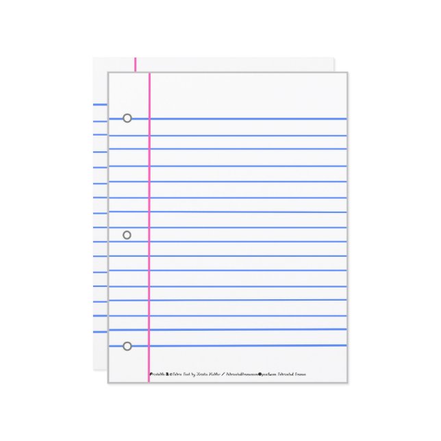 Ran Out of Lined Paper? Write On These Sheets  (Front/Back In Situ)