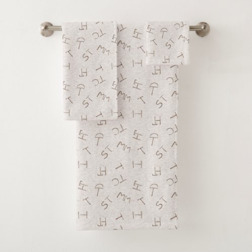 Ranch Cattle Brand Bath Towel Set