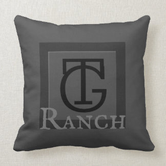 Ranch Cattle Brand Custom Initials Throw Pillow